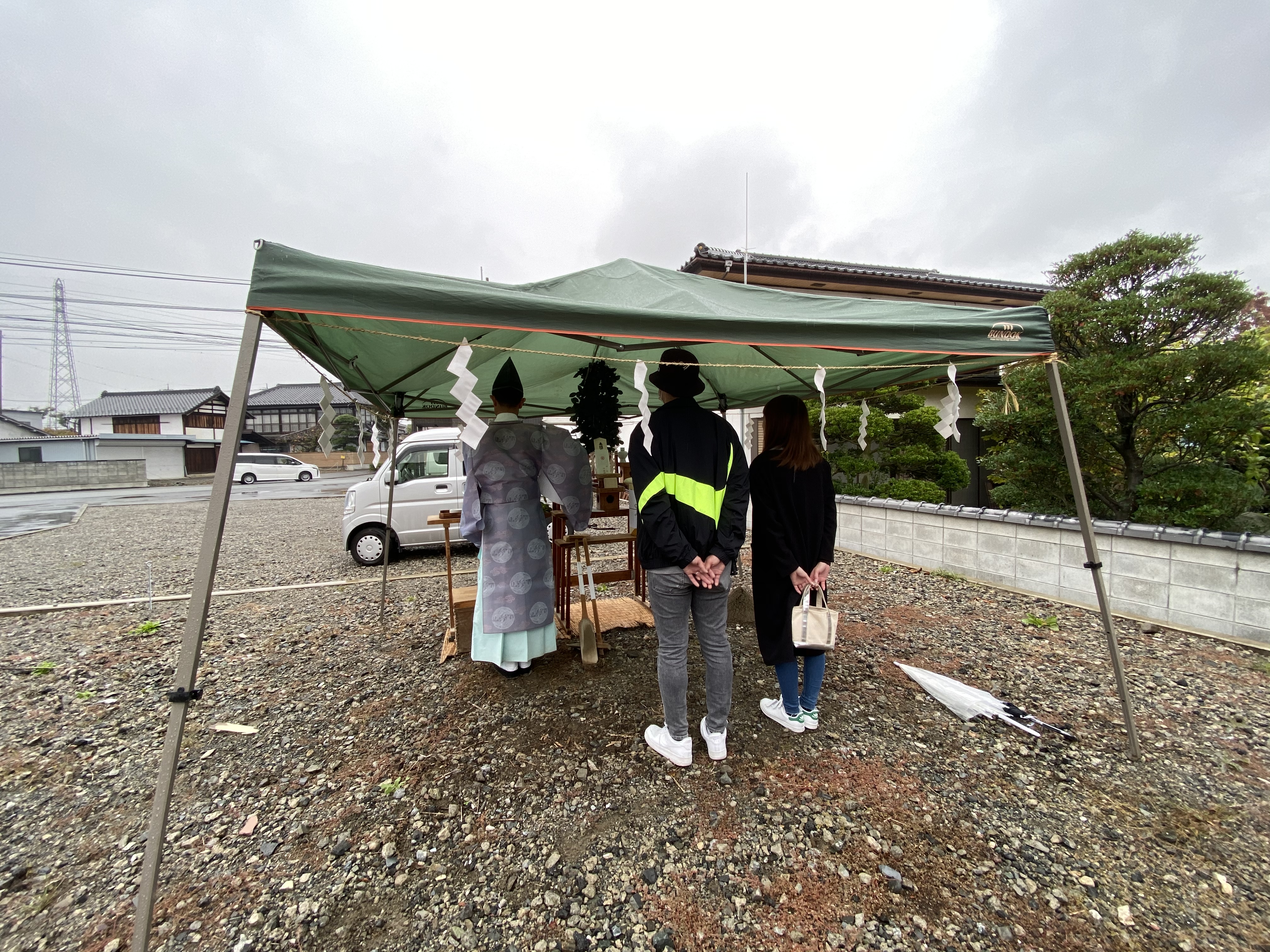 山梨県の工務店、未来建築工房とつくる注文住宅。｜南アルプス市にて地鎮祭。